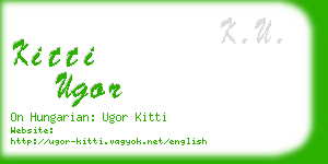 kitti ugor business card